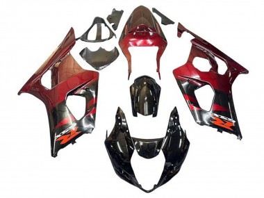 Lojas Carenagens Moto Suzuki GSXR 1000 2003-2004 - Vermelho Preto Brilhante