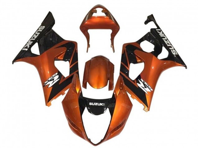 Lojas Carenagens Moto Suzuki GSXR 1000 2003-2004 - Laranja Preto Branco