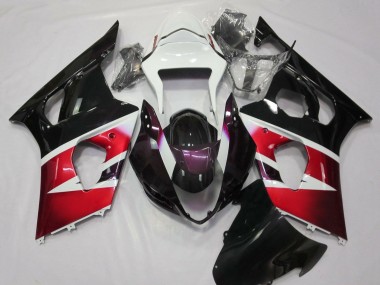 Lojas Carenagens Moto Suzuki GSXR 1000 2003-2004 - Branco Vermelho Roxo Preto