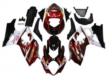 Lojas Carenagens Moto Suzuki GSXR 1000 2005-2006 - Preto Vermelho Branco Ouro