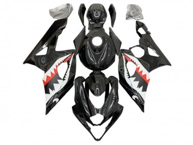 Lojas Carenagens Moto Suzuki GSXR 1000 2005-2006 - Preto Branco Vermelho Tubarão