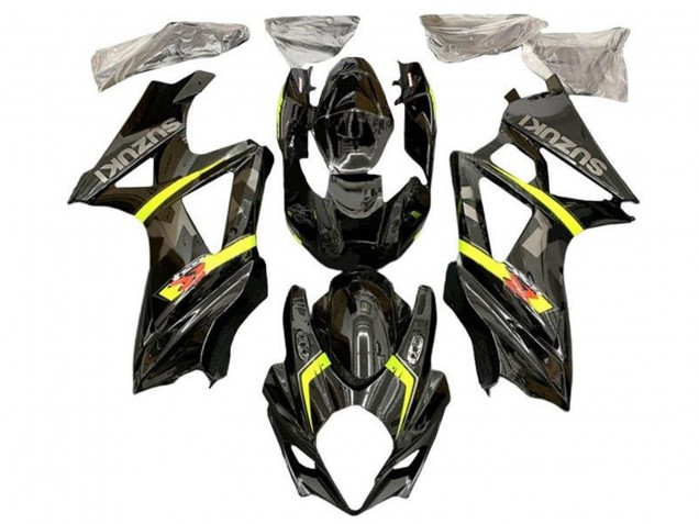 Lojas Carenagens Moto Suzuki GSXR 1000 2005-2006 - Preto Amarelo Cinzento