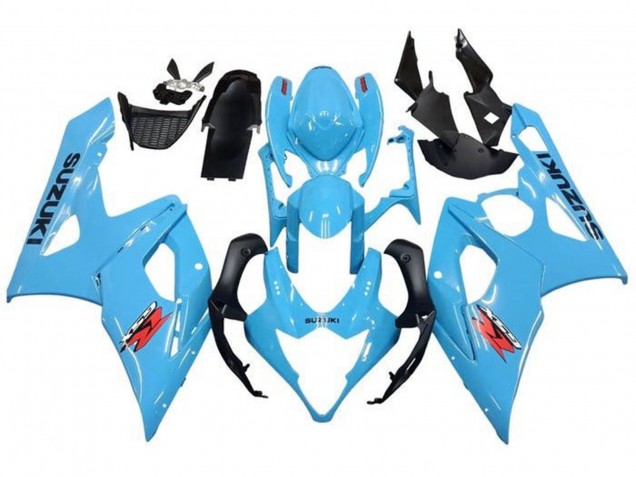 Lojas Carenagens Moto Suzuki GSXR 1000 2005-2006 - Azul Claro Preto Vermelho