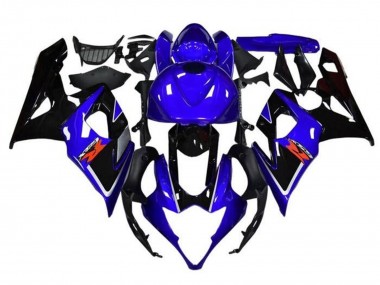 Lojas Carenagens Moto Suzuki GSXR 1000 2005-2006 - Azul Preto Branco Listra