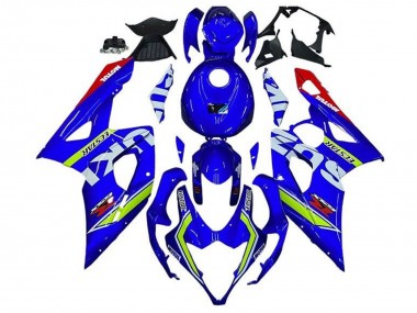 Lojas Carenagens Moto Suzuki GSXR 1000 2005-2006 - Azul Verde Branco Vermelho