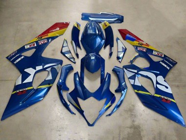 Lojas Carenagens Moto Suzuki GSXR 1000 2005-2006 - Azul Branco Amarelo Vermelho