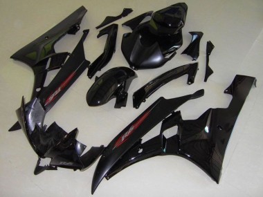 Lojas Carenagens Moto Yamaha YZF R6 2006-2007 - Preto Brilhante Preto Fosco Vermelho OEM Estilo