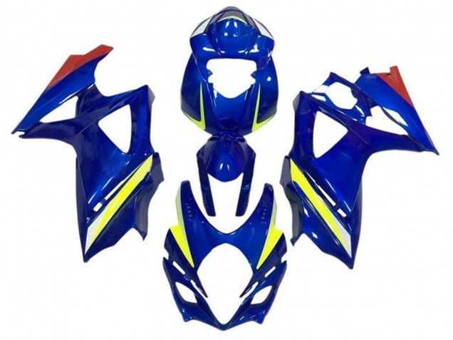 Lojas Carenagens Moto Suzuki GSXR 1000 2005-2006 - Azul Amarelo Vermelho