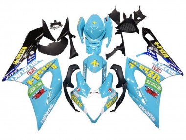 Lojas Carenagens Moto Suzuki GSXR 1000 2005-2006 - Azul Claro Verde Preto Amarelo Rizla