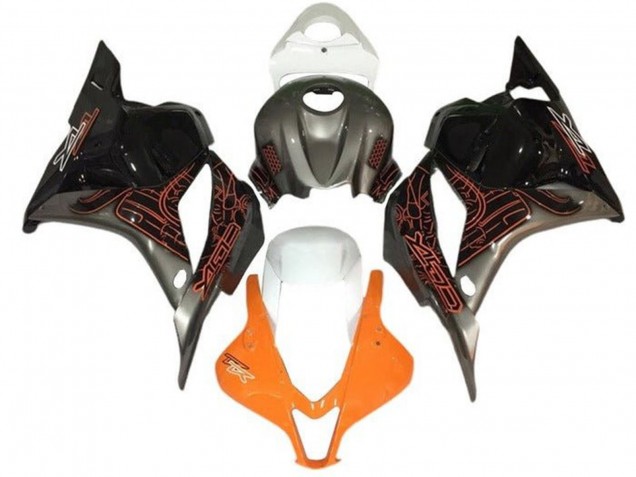 Lojas Carenagens Moto Suzuki GSXR 1000 2005-2006 - Laranja Prata Preto Branco