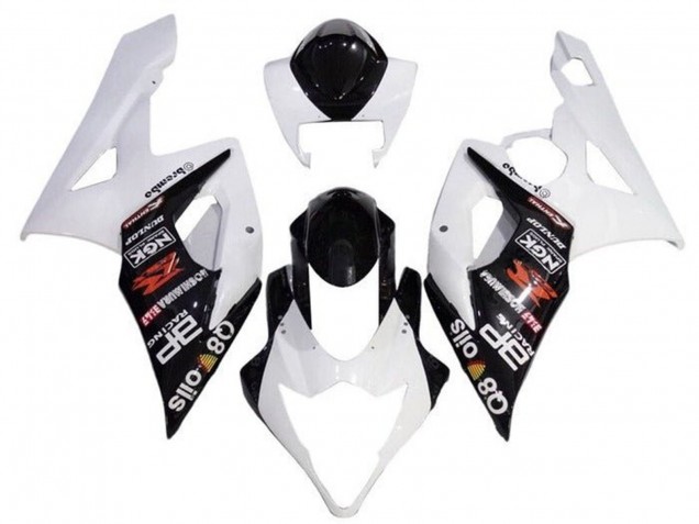Lojas Carenagens Moto Suzuki GSXR 1000 2005-2006 - Branco Preto Brembo