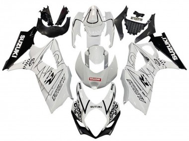 Lojas Carenagens Moto Suzuki GSXR 1000 2005-2006 - Branco Preto Corona Motul