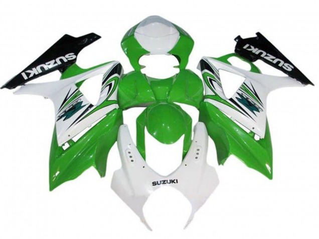 Lojas Carenagens Moto Suzuki GSXR 1000 2005-2006 - Branco Verde Preto
