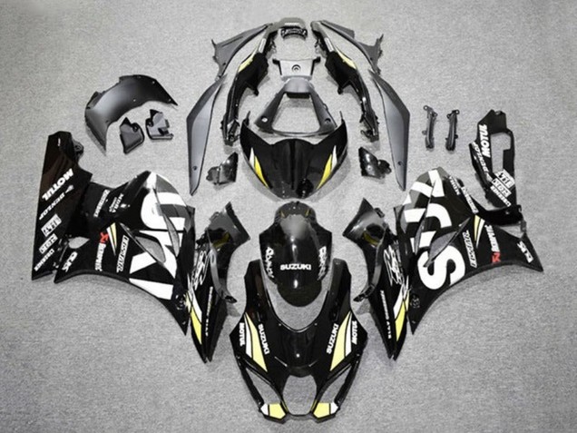 Lojas Carenagens Moto Suzuki GSXR1000 2017-2024 - Preto Branco Amarelo
