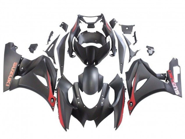 Lojas Carenagens Moto Suzuki GSXR1000 2017-2024 - Preto Fosco Vermelho Fosco