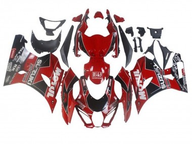 Lojas Carenagens Moto Suzuki GSXR1000 2017-2024 - Vermelho Branco Preto Motul