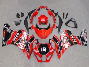 Lojas Carenagens Moto Suzuki GSXR1000 2017-2024 - Vermelho Branco Preto Motul 12