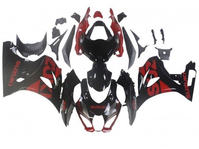 Lojas Carenagens Moto Suzuki GSXR1000 2017-2024 - Preto Vermelho Escuro