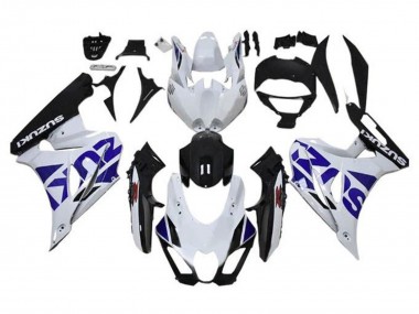 Lojas Carenagem Moto Suzuki GSXR1000 2017-2024 - Branco Azul Preto