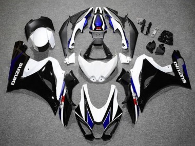 Lojas Carenagens Moto Suzuki GSXR1000 2017-2024 - Branco Azul Preto