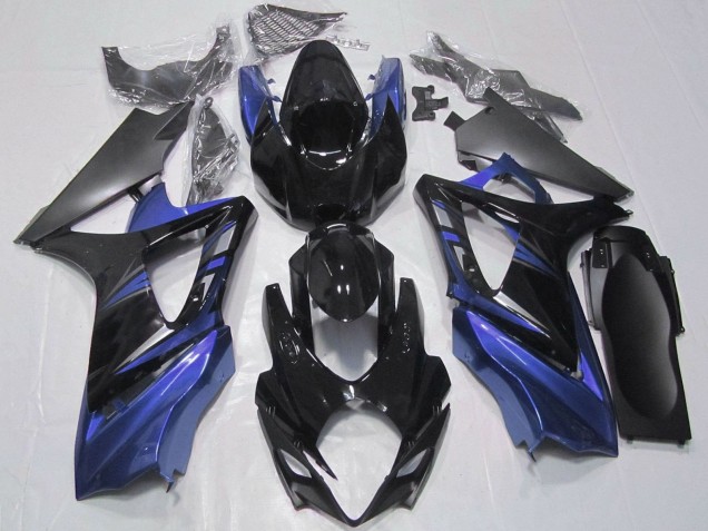 Lojas Kit Carenagens Moto Suzuki GSXR 1000 2007-2008 - Preto Brilhante Preto Fosco