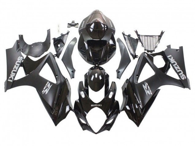 Lojas Carenagens Moto Suzuki GSXR 1000 2007-2008 - Preto Brilhante Preto Fosco Cinzento
