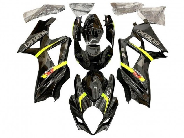 Lojas Carenagens Moto Suzuki GSXR 1000 2007-2008 - Preto Amarelo Vermelho Cinzento