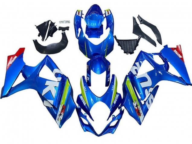 Lojas Carenagens Moto Suzuki GSXR 1000 2007-2008 - Azul Branco Verde Vermelho
