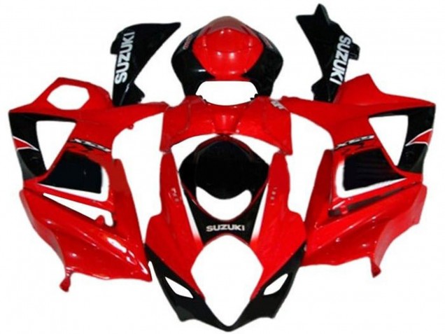 Lojas Carenagens Moto Suzuki GSXR 1000 2007-2008 - Vermelho Preto Branco Decal