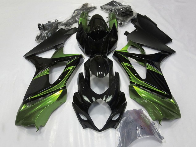 Lojas Carenagens Moto Suzuki GSXR 1000 2007-2008 - Verde Preto Brilhante
