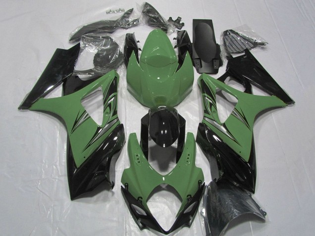 Lojas Carenagem Moto Suzuki GSXR 1000 2007-2008 - Verde Preto Brilhante