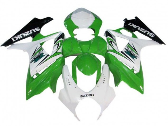 Lojas Carenagem Moto Suzuki GSXR 1000 2007-2008 - Branco Verde Preto