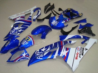 Lojas Carenagens Moto Yamaha YZF R6 2008-2016 - Branco Azul Fiat Motul Michelin 27