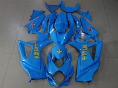 Lojas Carenagens Moto Suzuki GSXR 1000 2007-2008 - Azul Ouro Rizla