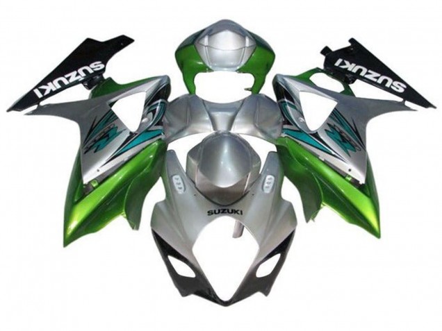 Lojas Carenagens Moto Suzuki GSXR 1000 2007-2008 - Prata Verde Preto