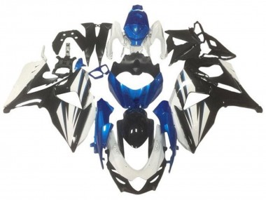 Lojas Carenagem Moto Suzuki GSXR 1000 2009-2016 - Branco Azul Preto Brilhante