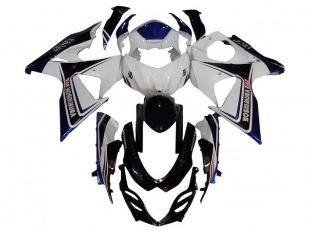 Lojas Carenagem Moto Suzuki GSXR 1000 2009-2016 - Branco Azul Preto Yoshimura