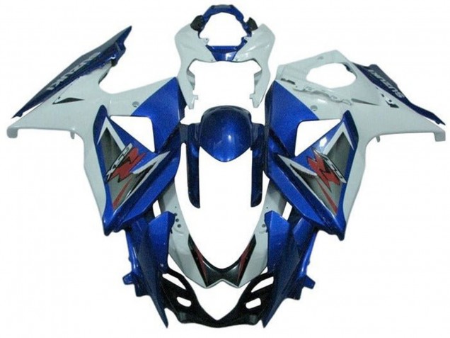 Lojas Carenagem Moto Suzuki GSXR 1000 2009-2016 - Branco Azul Prata