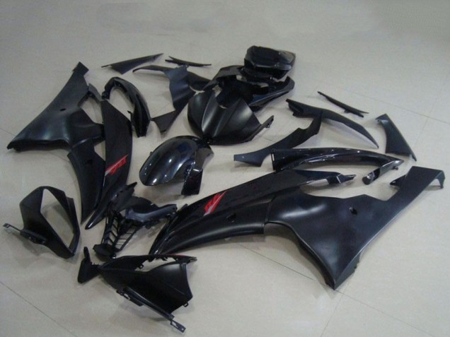 Lojas Carenagens Moto Yamaha YZF R6 2008-2016 - Preto Brilhante Preto Fosco