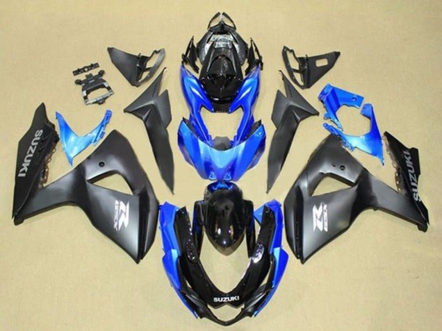 Lojas Carenagens Moto Suzuki GSXR 1000 2009-2016 - Preto Fosco Azul Preto Brilhante Cinzento