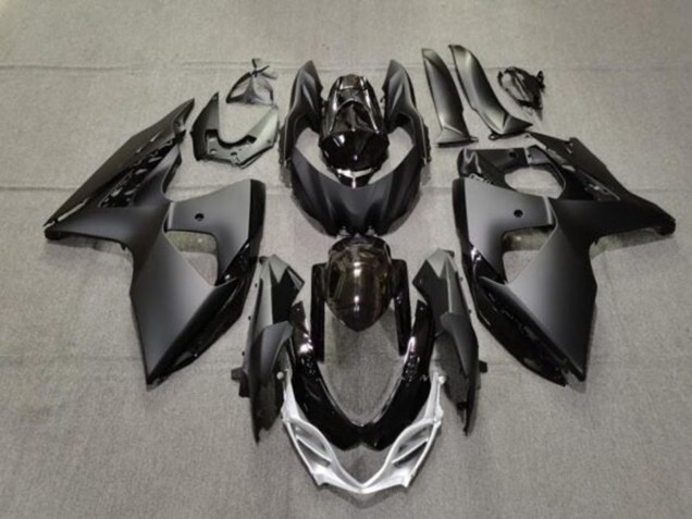 Lojas Carenagens Moto Suzuki GSXR 1000 2009-2016 - Preto Fosco Preto Brilhante Prata
