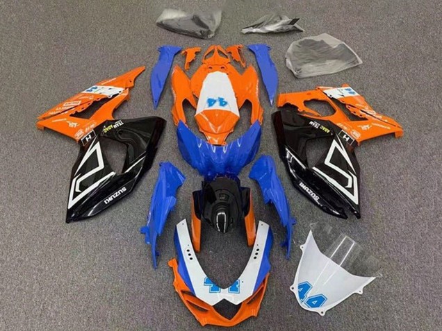Lojas Carenagens Moto Suzuki GSXR 1000 2009-2016 - Laranja Azul Preto
