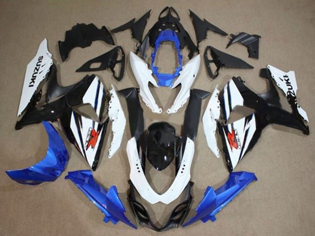 Lojas Kit Carenagens Moto Suzuki GSXR 1000 2009-2016 - Branco Azul Preto