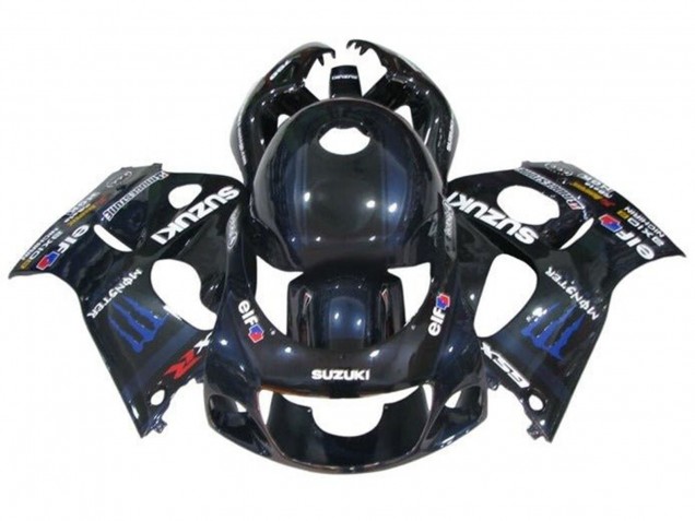 Lojas Carenagens Moto Suzuki GSXR 600 / GSXR 750 1996-2000 - Preto Azul Escuro Monstro