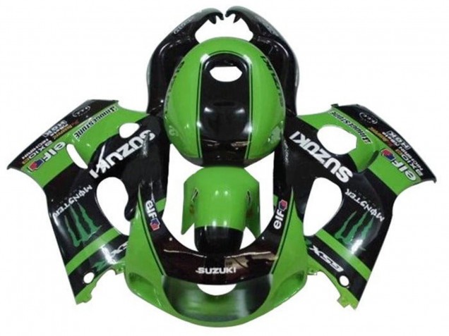 Lojas Carenagens Moto Suzuki GSXR 600 / GSXR 750 1996-2000 - Verde Preto Monstro