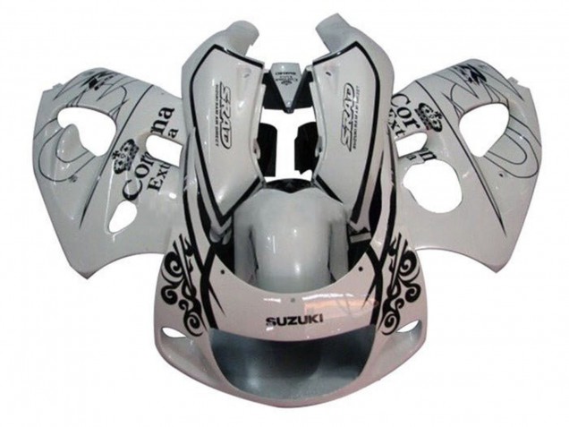 Lojas Carenagens Moto Suzuki GSXR 600 / GSXR 750 1996-2000 - Branco Preto Corona Extra
