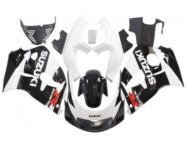 Lojas Carenagens Moto Suzuki GSXR 600 / GSXR 750 1996-2000 - Branco Preto Vermelho