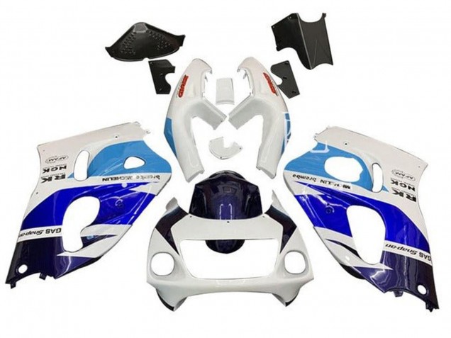 Lojas Carenagens Moto Suzuki GSXR 600 / GSXR 750 1996-2000 - Branco Triple Azul