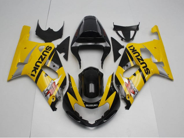 Lojas Carenagem Moto Suzuki GSXR 600 / GSXR 750 2001-2003 - Amarelo Prata Preto Brilhante
