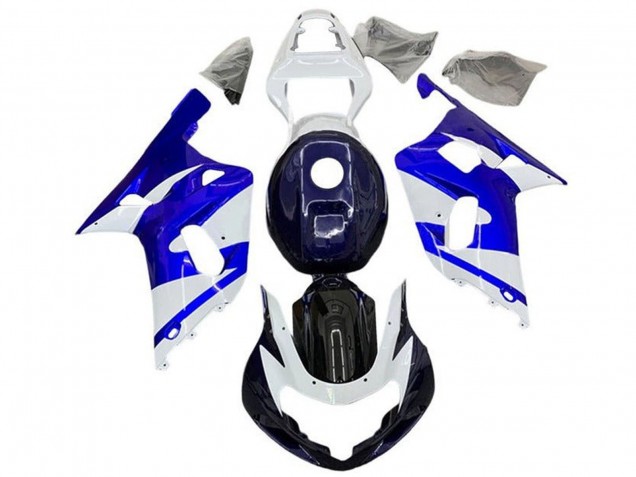 Lojas Carenagens Moto Suzuki GSXR 600 / GSXR 750 2001-2003 - Branco Azul Preto